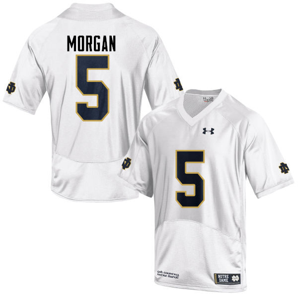 Men #5 Nyles Morgan Notre Dame Fighting Irish College Football Jerseys-White